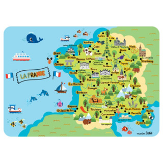 SET DE TABLE CARTE DE FRANCE