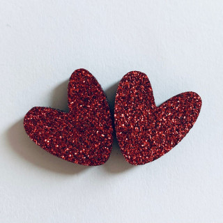 DUO DE PINS COEURS ROUGES