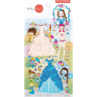 STICKERS 3D PRINCESSE BLEU