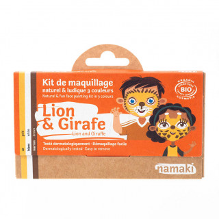 KIT DE MAQUILLAGE BIO 3 COULEURS LION ET GIRAFE