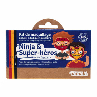 KIT DE MAQUILLAGE BIO 3 COULEURS NINJA ET SUPER HEROS