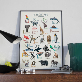AFFICHE ABCDAIRE ANIMAUX (40x60cm)