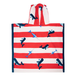 PONCHO ROUGE BALEINE