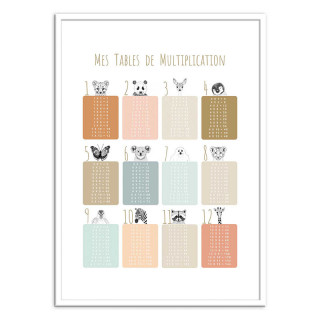 AFFICHE A3 MES TABLES DE MULTIPLICATION