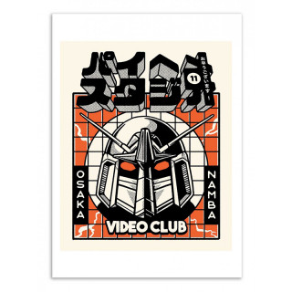 AFFICHE A3 THE VIDEO CLUB VINTAGE JAPAN