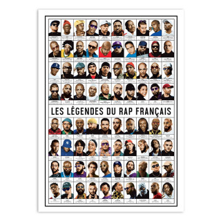 AFFICHE 50X70 LES LEGENDES DU RAP FRANCAIS