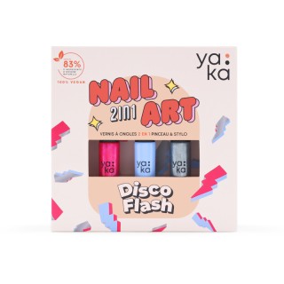 KIT VERNIS A ONGLES 2 EN 1 NAIL ART - DISCO FLASH