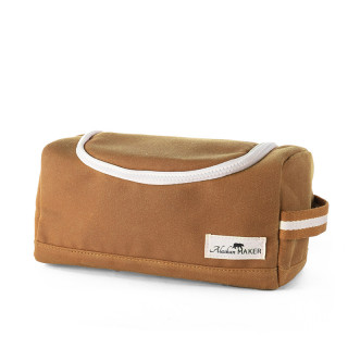 TROUSSE DE TOILETTE ECO RESPONSABLE MOUTARDE