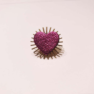 PINS COEUR EX VOTO JULIETTE ROSE