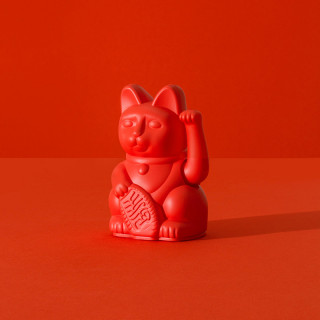 PETIT MANEKI NEKO CHAT PORTE-BONHEUR ROUGE