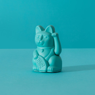 PETIT MANEKI NEKO CHAT PORTE-BONHEUR TURQUOISE