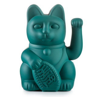 MANEKI NEKO CHAT PORTE-BONHEUR VERT ANGLAIS