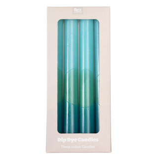 4 BOUGIES BLEU VERT