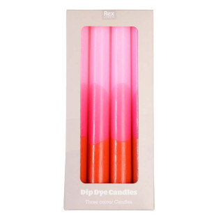 4 BOUGIES ROSE ROUGE