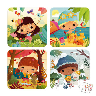 4 PUZZLES EVOLUTIFS LES 4 SAISONS