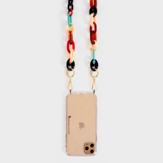 CHAINE BIJOUX EN RESINE AMBRE MULTICOLOR