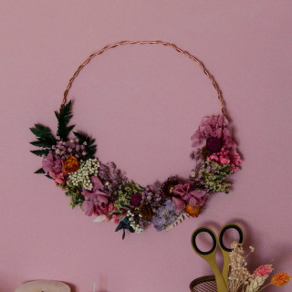 KIT DIY MA COURONNE DE FLEURS SECHEES