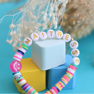 PERLES LETTRES MAITRESSE POUR BRACELET A PERSONNALISER