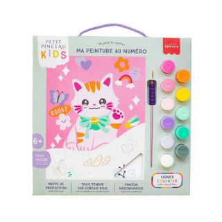 MA PEINTURE AU NUMERO : MANEKI NEKO (PETIT CHAT)