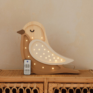 LAMPE OISEAU EN BOIS