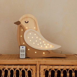 LAMPE OISEAU EN BOIS