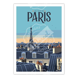 AFFICHE PARIS LES TOITS