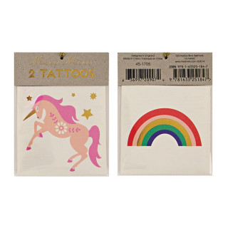 TATOUAGES LICORNE ET ARC EN CIEL