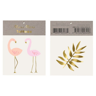TATOUAGES FLAMANTS ET FEUILLE