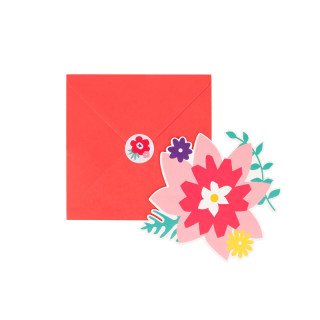 8 INVITATIONS FLEURS
