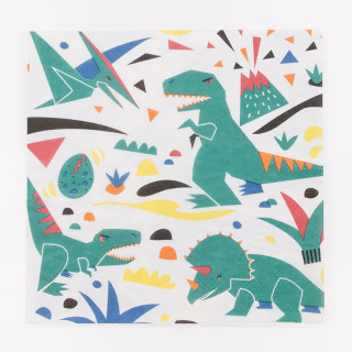 20 SERVIETTES DINOSAURE