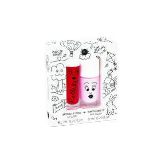 ROLLETTE (GLOSS) CERISE + VERNIS ROSE POUDRE
