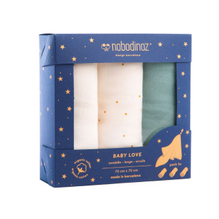 COFFRET 3 LANGES VERT