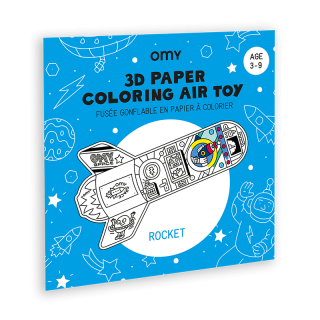 FUSEE GONFLABLE EN PAPIER A COLORIER