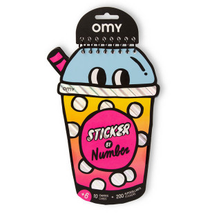 CARNET DE CARTES STICKERS AU NUMERO : BUBBLE TEA