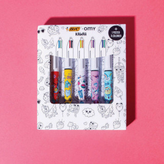 COFFRET 5 STYLOS BIC X OMY