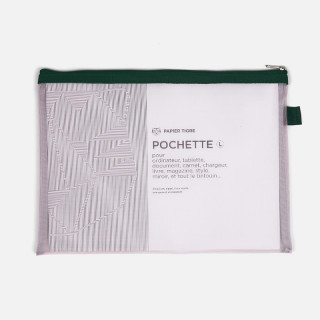 GRANDE POCHETTE MESH ROSE / VERTE