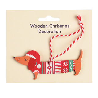 DECO DE NOEL CHIEN SAUCISSE