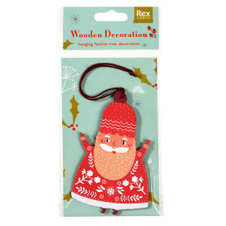 DECO PERE NOEL EN BOIS
