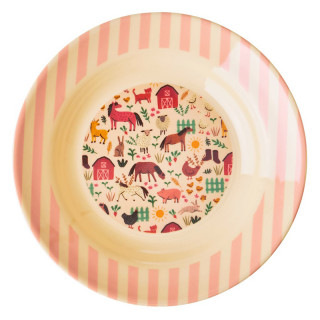 ASSIETTE FERME ROSE
