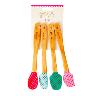 4 SPATULES MARYSE EN SILICONE A POIS