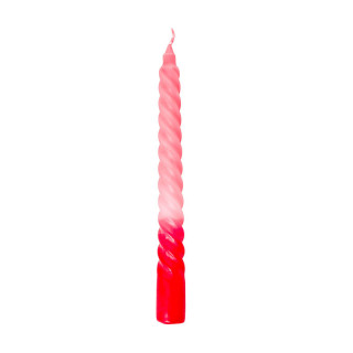 BOUGIE TORSADEE ROSE ROUGE