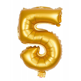 BALLON MYLAR OR CHIFFRE 5