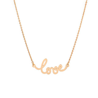 COLLIER LOVE PLAQUE OR