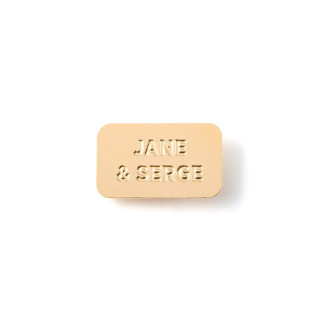 PIN'S JANE  et  SERGE PLAQUE OR